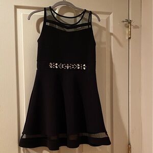 Children’sPlace Black Formal Kids Dress with Mesh Details